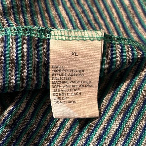 Athletic Collection Workout T Shirt Green Blue Teal Womens XL - Picture 4 of 5